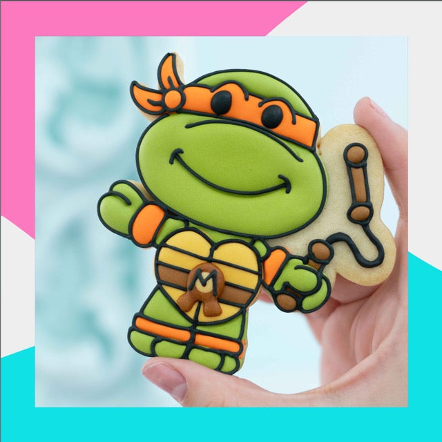 Cortador "Tortugas Ninja - Miguel Angel" (elaborados con plástico 100% biodegradable 😍)